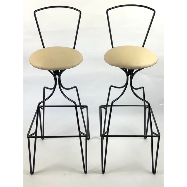Mid Century Wrought Iron Swivel Bar Stools - a Pair | Chairish (640 x 640 Pixel)