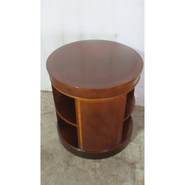 Item: Baker Table Details: Mahogany Great Designer Look/Quality Piece Chippendale Style Beautiful Woodgrain Banded Signed...