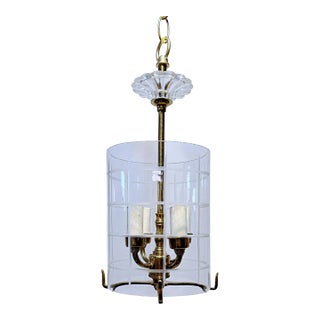 1950's Etched Glass Lantern For Sale
