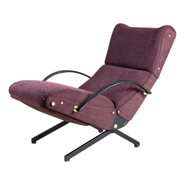 P40 Armchair Blue Second Edition by Osvaldo Borsani for Tecno, 1955 For Sale