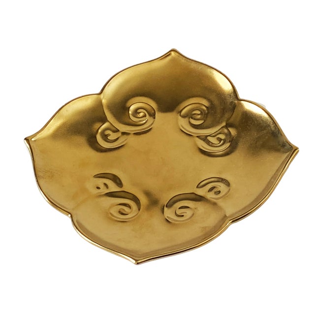 Chinoiserie Chinoiserie Ru Yi Good Luck Decorative Plate For Sale - Image 3 of 8