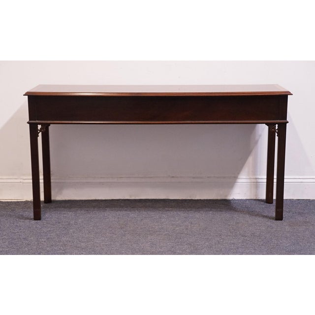 Pennsylvania House Banded Mahogany Traditional Chippendale Style 54" Accent Console / Sofa Table 13-1509 For Sale - Image 11 of 12