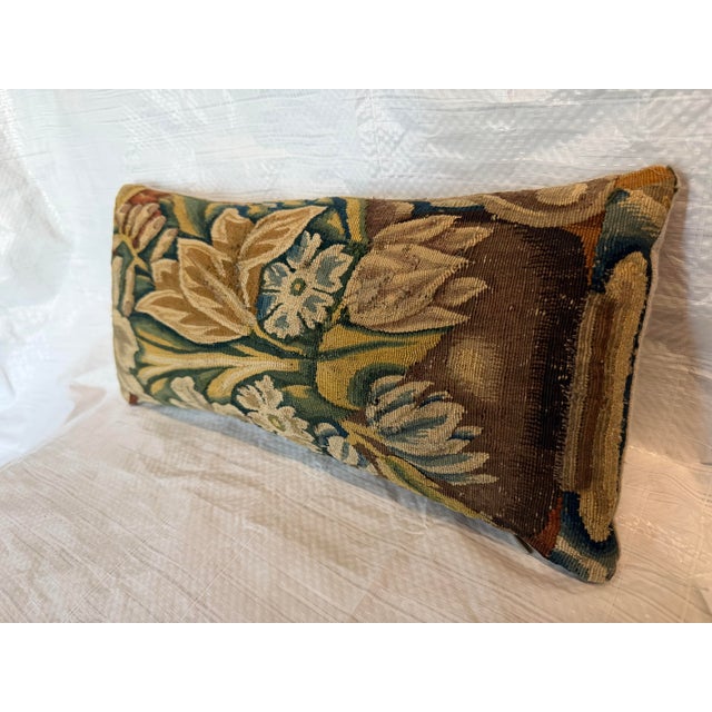 Renaissance 16th Century Renaissance Brussels Botanical Tapestry Pillow For Sale - Image 3 of 7