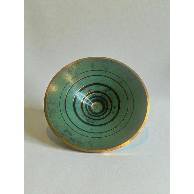 Ikora Patinated Brass Centerpiece Bowl from WMF, 1930 For Sale - Image 3 of 9