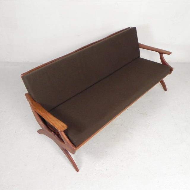 1960s Teak Three-Seater Sofa from De Ster Geldermalsen, Gelderland, 1960s For Sale - Image 5 of 18