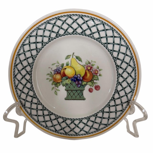 Villeroy & Boch Vintage 1990s Villeroy & Boch Basket Dessert Plate, Creamer and Ramekin - Set of 3 For Sale - Image 4 of 8