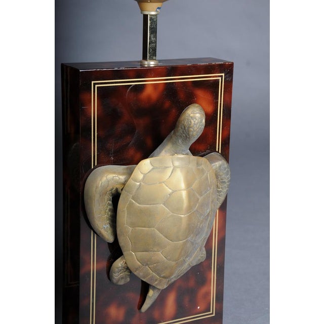 Vintage Tortoise Table Lamps in Brass, 1970s, Set of 2 For Sale - Image 6 of 18
