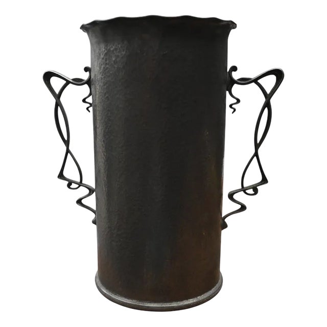 Art Nouveau Tinned Brass Wine Cooler, 1900-1915 For Sale