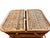 Wood Vintage Wicker Picnic Basket With Grape Vine Motif & Folding Handles For Sale - Image 7 of 10
