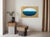 Contemporary Rebecca Koury "Tapestry of the Ocean" Blue Gold Ocean Contemporary Abstract Painting, Acrylic and Mixed Media on Canvas, Carmel California Art For Sale - Image 3 of 4