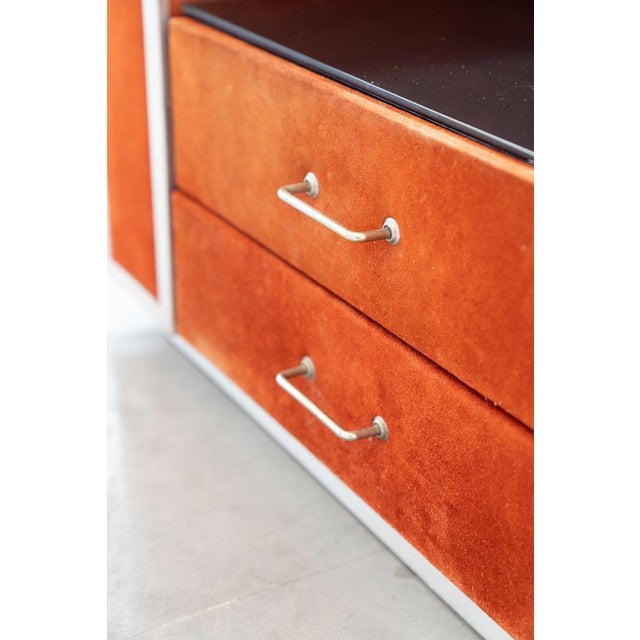 Vintage Commode in Alcantara, 1970s For Sale - Image 16 of 18