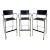 Vintage 1980s Carlo Bertoli Breeze Bar Stools With Perforated Black Seats by Segis - Set of 3 For Sale