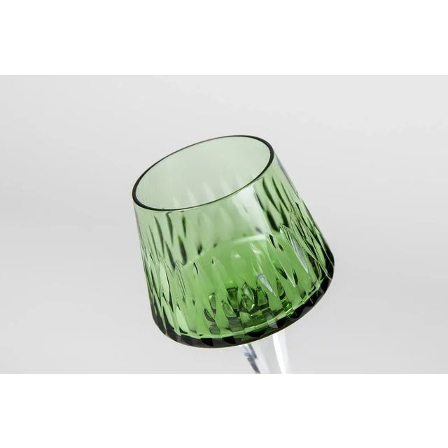 Vintage German Colored Crystal Glasses, 1960s, Set of 6 For Sale - Image 10 of 12