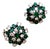 White Gold Shower-Shaped Earrings with Brilliant-Cut Diamonds, Set of 2 For Sale
