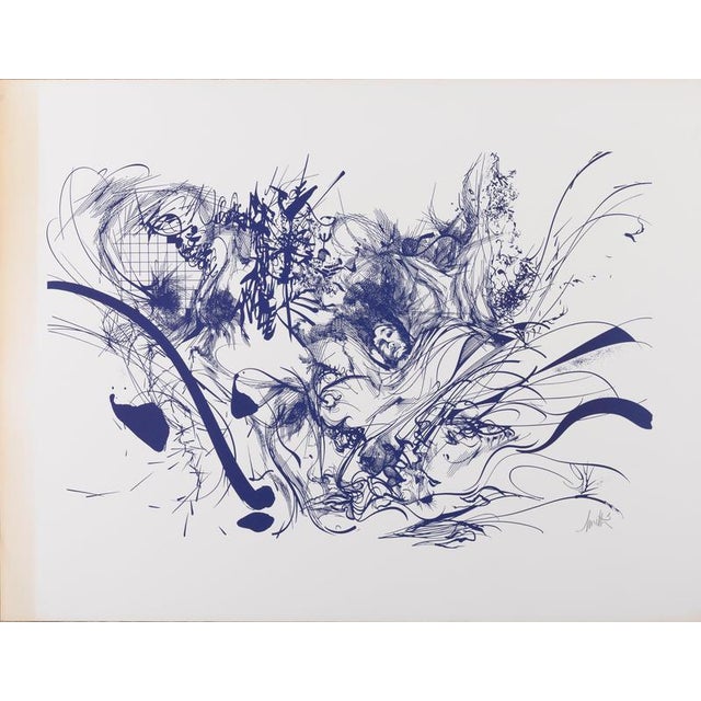 Raymond Moretti, Rimbaud's Illuminations in Purple, Screen Print For Sale - Image 5 of 5