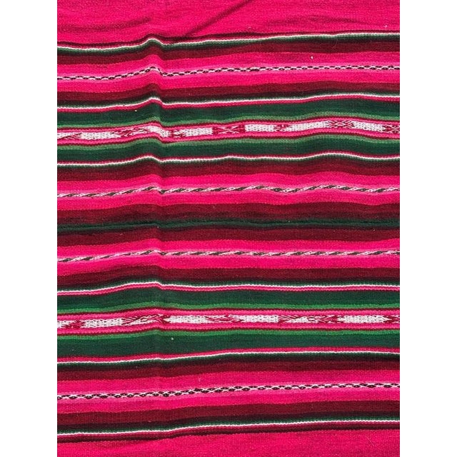 Vintage South American Andean Peruvian Manta Cloth Kilim Weaving, 1950s For Sale - Image 11 of 18