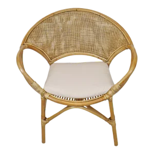 Bamboo & Rattan Ring Arm Chair