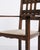 Antique Armchair in Oak with Striped Upholstery, 1930s For Sale - Image 3 of 10