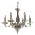 Midcentury Clear Murano Art Glass Chandelier For Sale