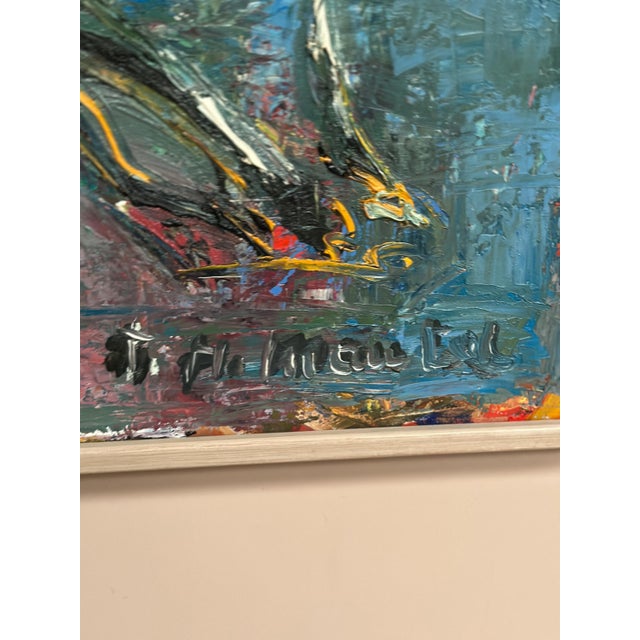 Helmut Mantel, Horses, 1950s, Oil Painting on Canvas, Framed For Sale - Image 6 of 12