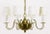 Very well designed and finely constructed spun brass bowl eight-arm chandelier. Nods to French Regency styling with the...