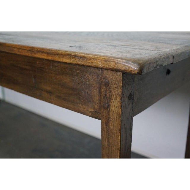 Antique French Oak Farmhouse Dining Table, Late 19th Century For Sale - Image 4 of 15