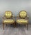 Gold Late 19th Century Louis XVI Style Carved Wooden Armchairs, Set of 2 For Sale - Image 8 of 8