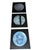 Contemporary Original Planet Moon Triptych Paintings- Set of 3 For Sale In Charlotte - Image 6 of 12