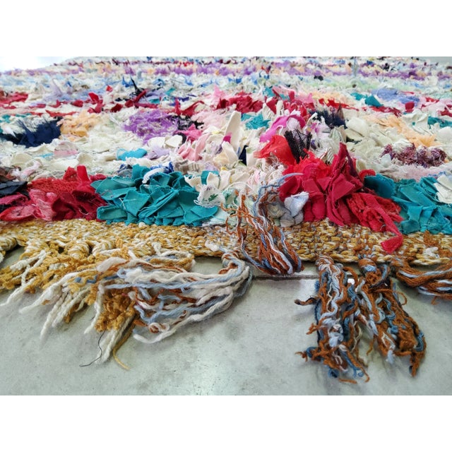 Vintage Multicolored Boucherouite Rug For Sale - Image 4 of 7