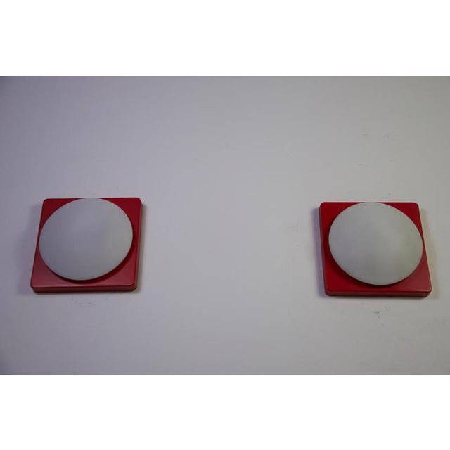 Mid-Century Modern Mid-Century Red Wall Lamps attributed to Paul Neuhaus, 1960s, Set of 2 For Sale - Image 3 of 18