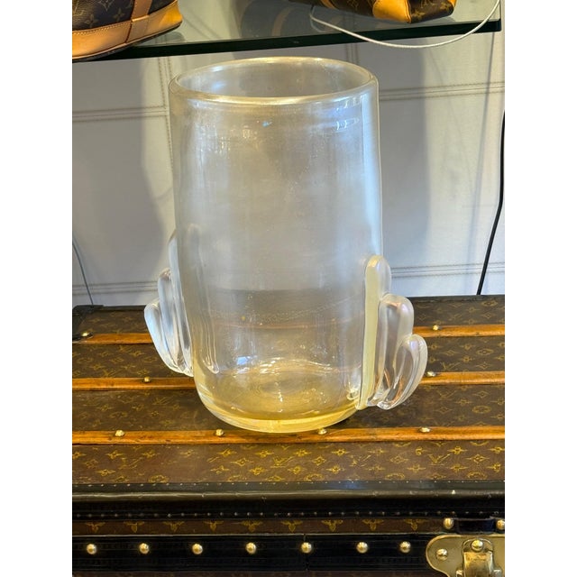 Large Vase in Gold and Iridescent Murano Glass, 1980s For Sale - Image 12 of 16