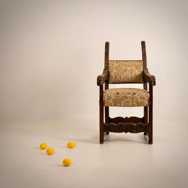 Medival French Armchair, France, 18th Century For Sale - Image 3 of 12