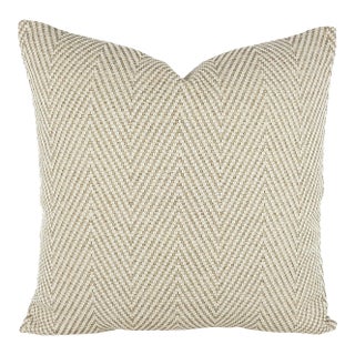 Kravet Bow Herringbone in Sand Pillow Cover For Sale