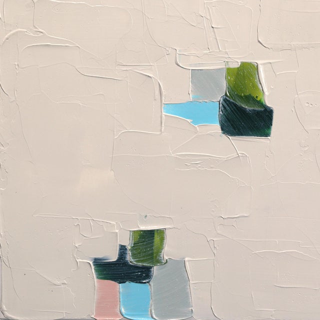 Textile Subtle Mark - Original Textured Contemporary Abstract Acrylic Painting on Canvas For Sale - Image 7 of 9