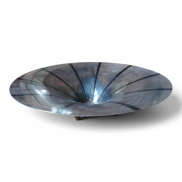 Bauhaus Bowl in Silver-Plated Brass by Paul Haustein for WMF Ikora, 1920s For Sale - Image 14 of 16