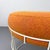 1960s White Wire Stool with Orange Hallingdal Cover by Kvadrat, Germany, 1960s For Sale - Image 5 of 7