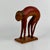 Folk Art Small Vintage Folk Art Painted Leather Monkey on Stand For Sale - Image 3 of 9