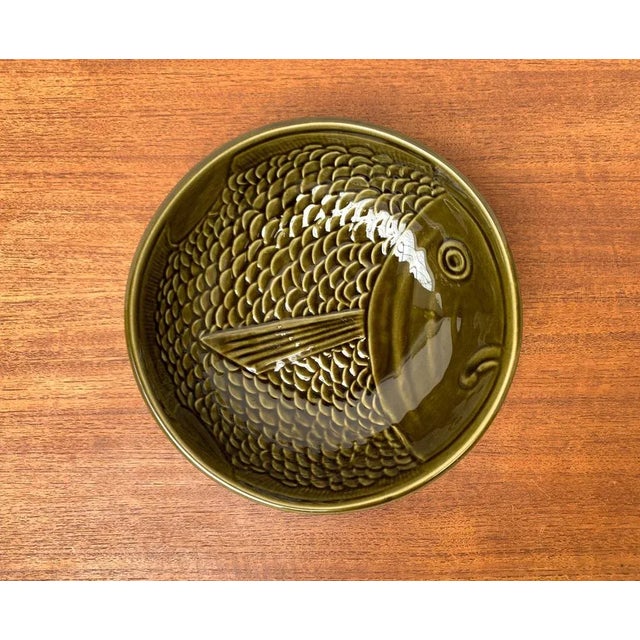 Vintage Ceramic Bowl with Fish Design from Secla, 1970s For Sale - Image 4 of 13