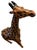 African Vintage Leather Wrapped African Giraffe Figurine 18” Tall. For Sale - Image 3 of 10
