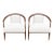 Mid Century Modern Pair of Lounge Chairs. Cream Boucle- Pair For Sale