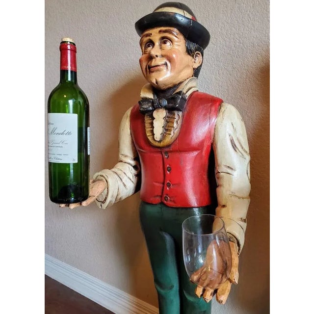 Art Deco Art Deco Period Hand Carved & Painted Butler Dumb Waiter For Sale - Image 3 of 11