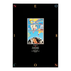 1986 Mohawk Graphics Collection Poster, Neocon 18, the Merchandise Mart