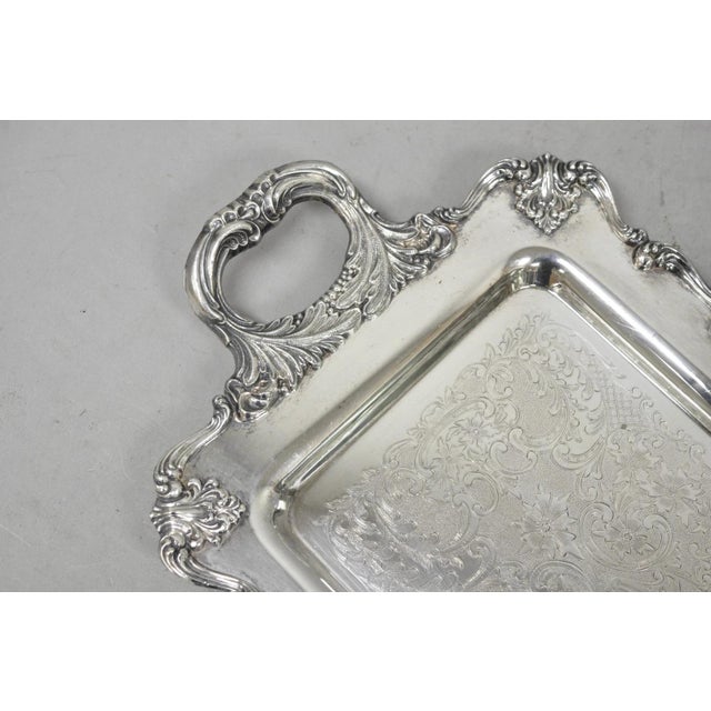Victorian Mid 20th Century W&s Blackinton Victorian Silver Plated Narrow Serving Platter Dish Bar Tray For Sale - Image 3 of 14