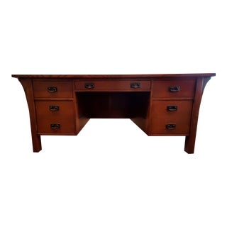 Stickley Oak Executive Desk For Sale