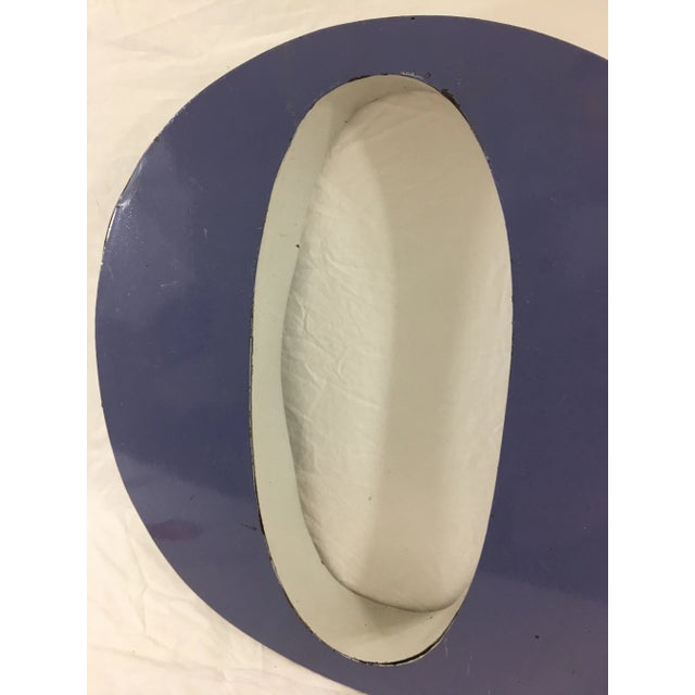 Mid-Century Modern French Mid-Century Modern Metal Letter "O" For Sale - Image 3 of 5