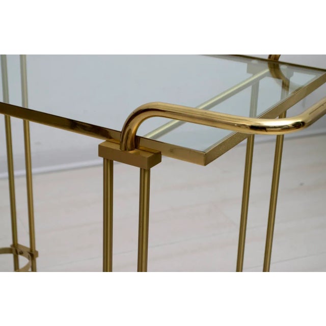 Gold Mid-Century Modern Italian Brass Trolley, 1970s For Sale - Image 8 of 10