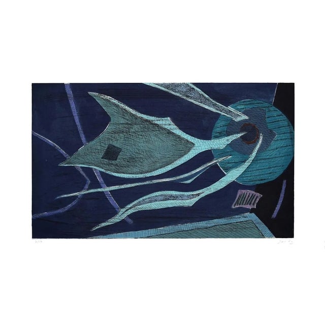 Dark Composition - Original Etching by Henry Goetz - 1970s 1970 For Sale