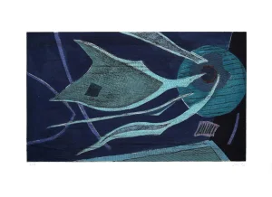 Dark Composition - Original Etching by Henry Goetz - 1970s 1970