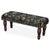 Meticulously handcrafted in the United Kingdom, this upholstered stool boasts classic studding and hand-polished solid...