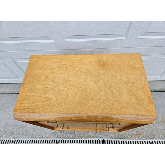 Mid 20th Century Burlwood Three Drawer Chest of Drawers Dresser For Sale - Image 5 of 15